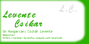 levente csikar business card