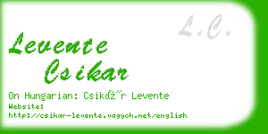 levente csikar business card